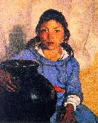 Robert Henri Gregorita with the Santa Clara Bowl china oil painting artist